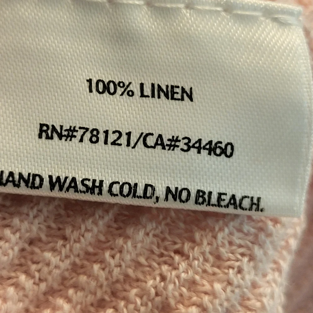 Eileen Fisher Blush Pink V-Neck Linen Tank Top - Size XL - Picture 4 of 5